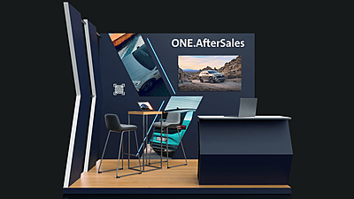 Stand 3x3 Azul (Feria) - Son 15 piezas Constructivo y Visual