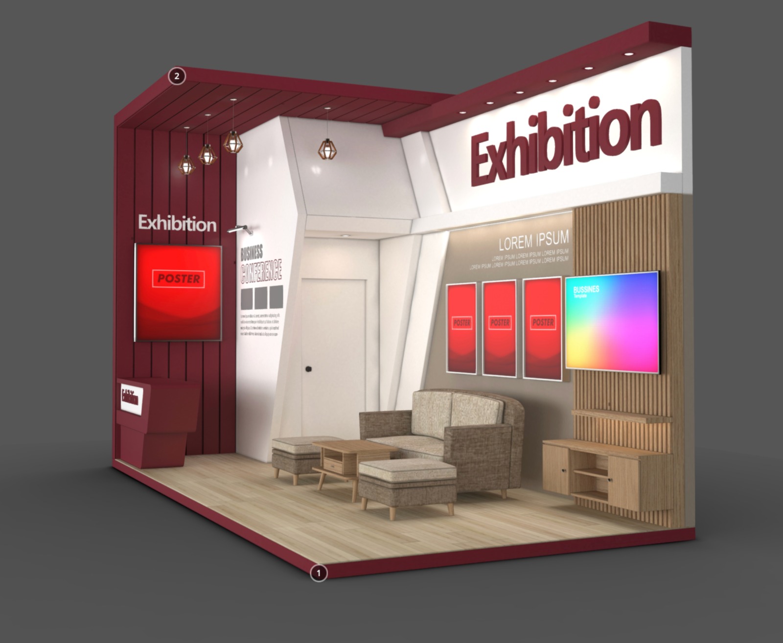 Stand 6 x 3 esquina Exhibition 360
