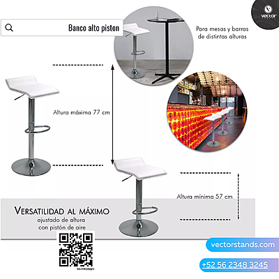 Bancos Altos Gris Rack