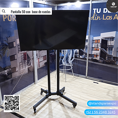 Pantalla para Expositor con base de ruedas